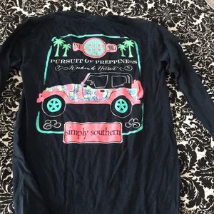 Simply southern navy long sleeve tee